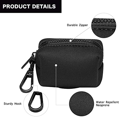 Dog Poop Bag Holder Dispenser 2 Pack (Black)