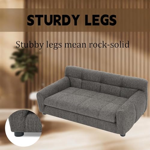 Dog Couch Bed (38 inch / Stone Grey)