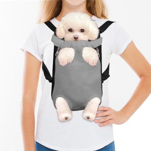 Dog Carrier Backpack Pet Legs Out Front Cat Travel Bag (X-Large / Grey)