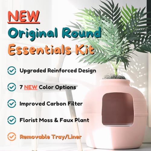 Original Hidden Litter Box Planter (Pink Coral)