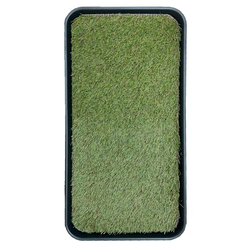 Artificial Grass Puppy Potty Training Pad with Tray (A Black Tray/Grass / 15" x 30")