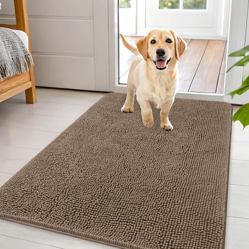 Dog Door Mat for Muddy Paws 44x32 (Tan / 44" X 32")