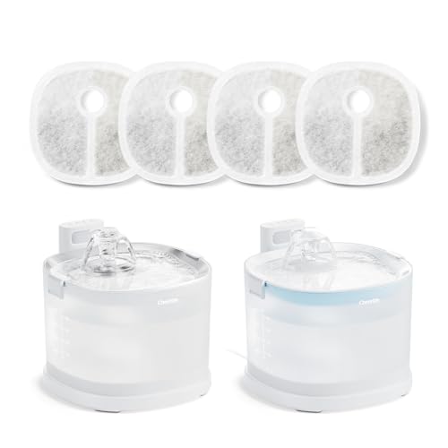 Pumpless Pet Water Elfin Fountain E1 (White / Cordless | 4 Filters)