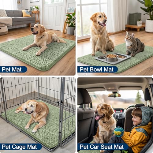 Dog Door Mat for Muddy Paws 59x24 (Sage Green / 59"X24")