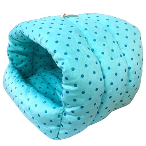 Guinea Pig Warm Cave Bed (M / Dot- Blue)