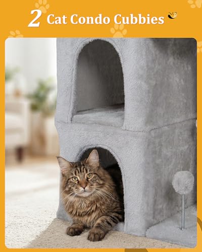 Cat Tree for Large Cat (24''Light Grey)