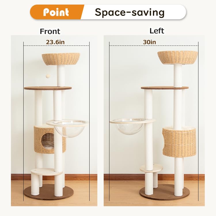 Modern Cat Tree for Large Cat (Brown Y909)