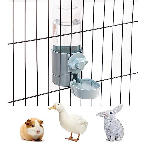 Rabbit Water Bottle 17 OZ Bunny Hanging Water Fountain Automatic Guinea Pig Water Dispenser No Leak Drinking Feeder for Bunny Chinchilla Hamsters Cat Dog Small Animals