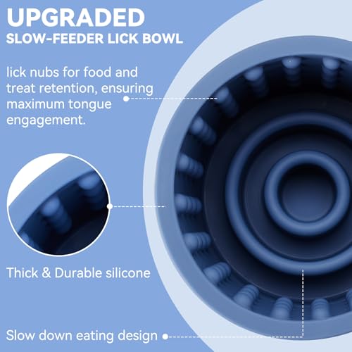 Dog Slow Feeder Lick Bowl (S / Dark Blue)