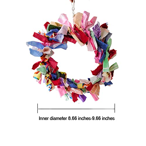 Bird Parrot Swing Toy Cotton Rope Chew Hanging Toy for Parakeet (Small)