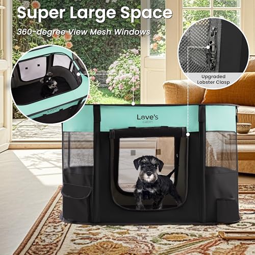 Pet Puppy Dog Playpen (Green / Large)