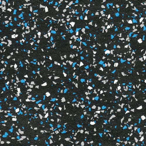 American Extreme Rubber Gym Mats (4 Tile Pack (Covers 16 Sq Ft) / 35% Blue/Grey/White)