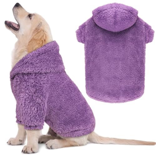 Fuzzy Dog Hoodie (X-Small / Purple)