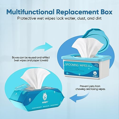 Natural Pet Grooming Wipes (2 Packs-200 counts)