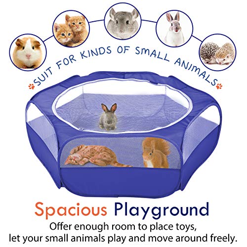 Small Animal Playpen with Zippered Cover (H-Indigo)