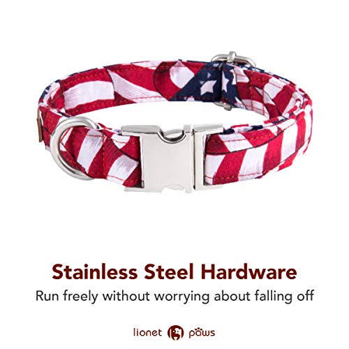 Patriotic Dog Collar with Bowtie (Large (Pack of 1) / American Flag)