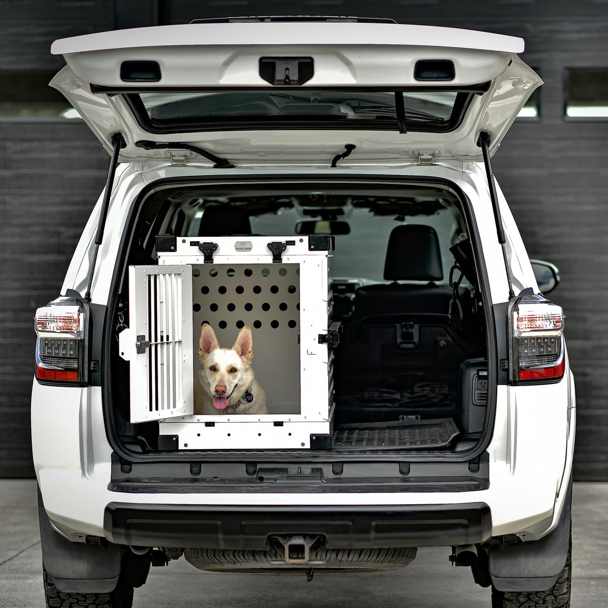 Aluminum Collapsible Dog Crate (White / 34.6"L x 25.2"W x 28.9"H)