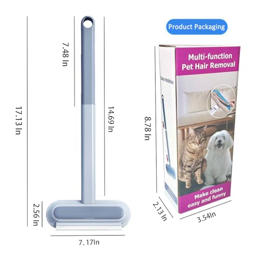 14" Long Handle Pet Hair Remover for Furniture & Couch