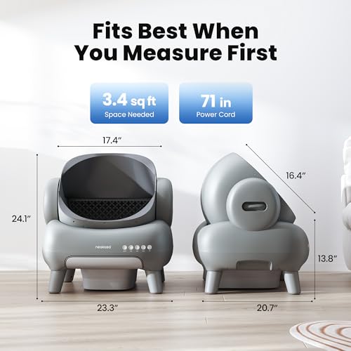 M1 Plus Self Cleaning Litter Box Bundle with 2 (Grey)