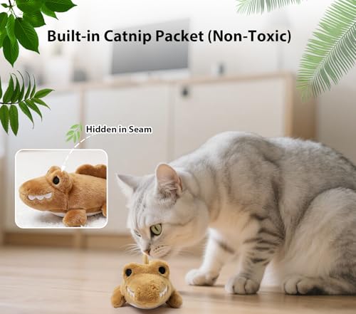 Interactive Cat Toys for Indoor Cats (Brown)