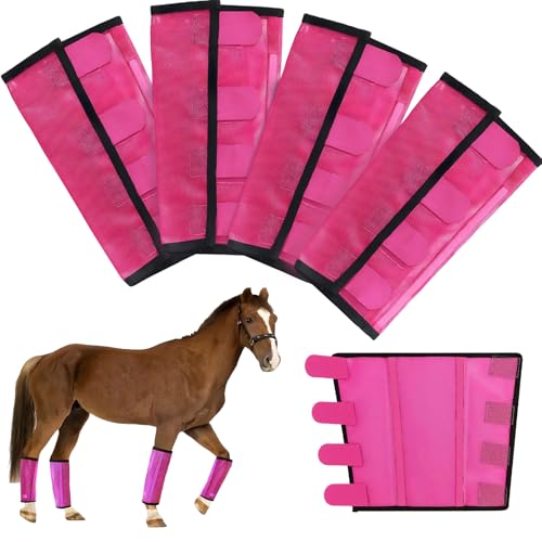 Mesh Horse Fly Boots Set of 4 (Pink)