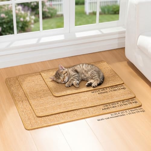 Cat Scratcher Mat (1 Pack-M (23.6'' X 15.7") / Brown)