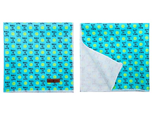 Dog Bandana Fabric Ball Dogs Kerchief for Small Medium Large Dogs (Tennis Ball / Small (Pack of 1))