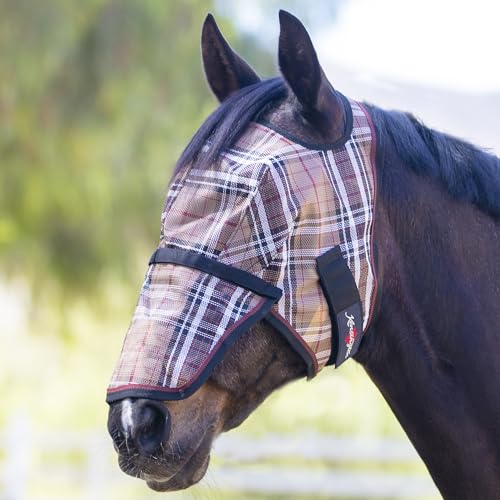 Kensington Signature Fly Mask with Removable Nose (L (Average Horse) / 121-Deluxe Black)