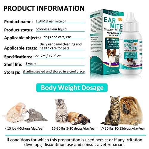 Ear Mite Treatment for Dogs (22ML(dog ear mite))