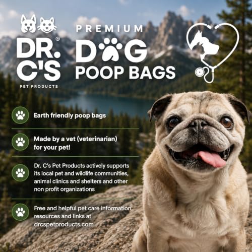 100% Certified Compostable Dog Poop Bags (270 Bags)
