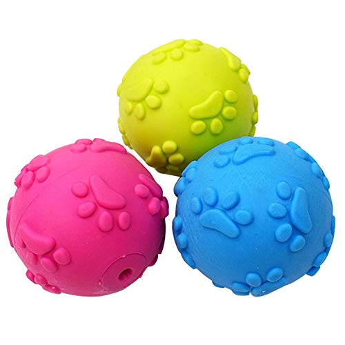 Dog Toys Dog Balls for Small Medium Large Dogs Squeaky Toy Balls 3 Pcs