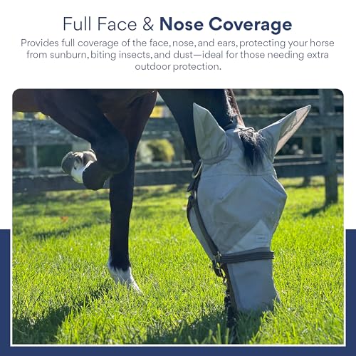 Horse Fly Mask with Ears & Nose Cover
