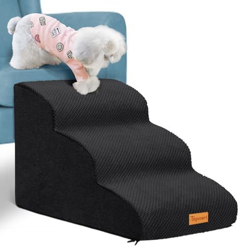 3 Tiers Foam Dog Ramps (Black / 23.6*15.7*15.7)