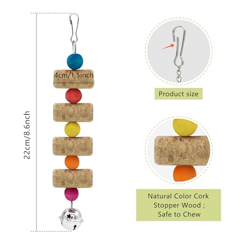 4Pcs Bird Chewing Toy (4Pcs-Cork Skewers Toy)