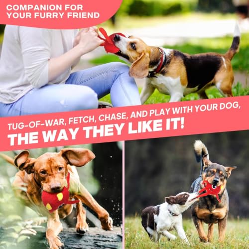 Dog Toys for Aggressive Chewers (M/L / Red)