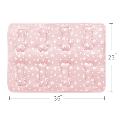 Dog Crate Mat (Large 36"X23" / Pink)