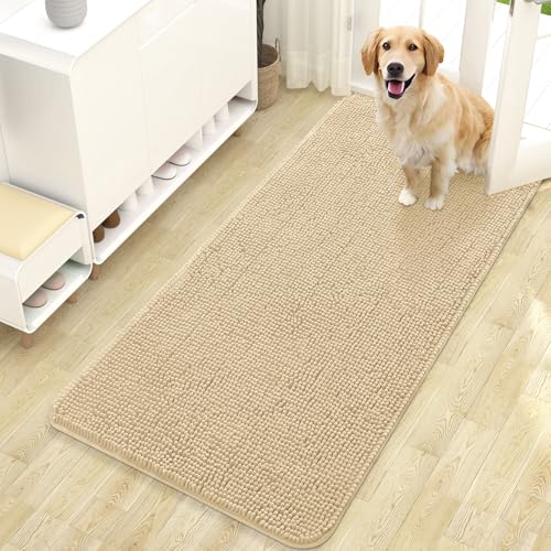 Dog Door Mat for Muddy Paws 47x24 (Sand / 47" X 24")