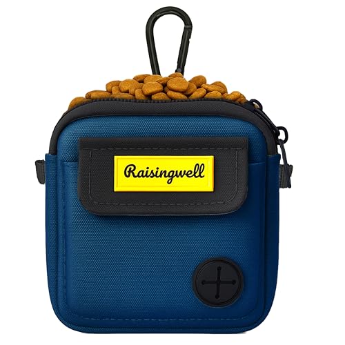 Dog Treat Pouch for Pet Walking and Training with Clicker (Two Bag / d5.Blue1)