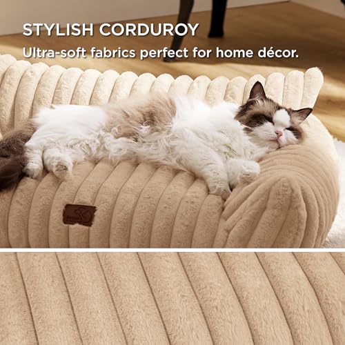 ComfyFleece® Shown on TV Dog Couch for Medium Dogs (36x27x10" / Sandy Beige)