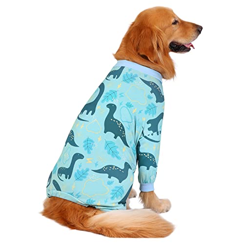 Dog Pajamas One Piece Light Comfy Pjs Pet Costume M (XX-Large / Dinosaurs)