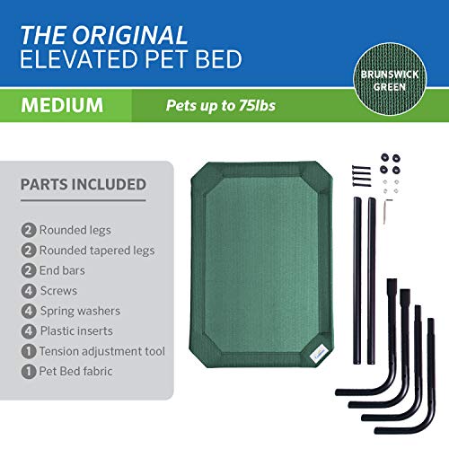 The Original Cooling Elevated Pet Bed (Medium Dog Bed / Brunswick Green (Pack of 1))