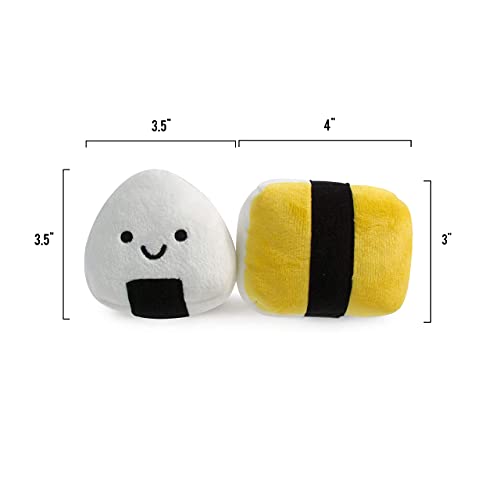 Soft Plush Small Cute and Cozy Sushi Dog Cat Bed with Two Sushi Crinkle Toys (Sushi)