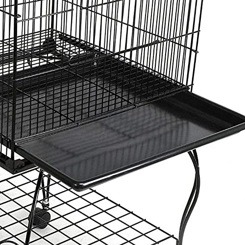 New Bird Cage Iron Bird Parrot Cage + Stainless Steel Bowl & Lockable Wheels Bird Home Bird Cage
