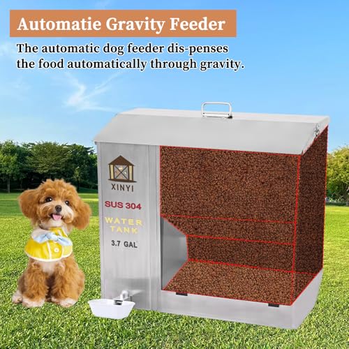 Stainless Steel Dog Feeder and Waterer 2