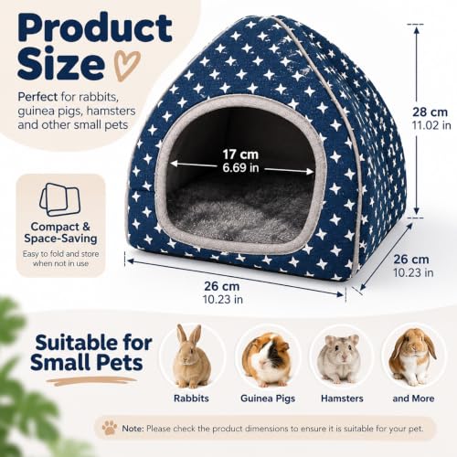 Guinea Pig Bed Hideout (Blue)