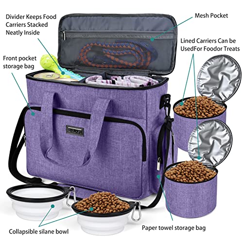 Dog Travel Bag (Purple / Large)