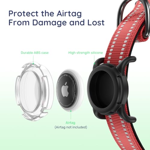 Airtag Dog Collar (Z: Red / L: with Airtag Holder)
