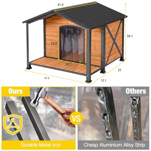 Heated Outdoor Dog House with Safe Heating System