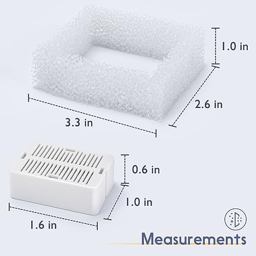 16 Pack Ceramic Cat Water Fountain Filters Replacement