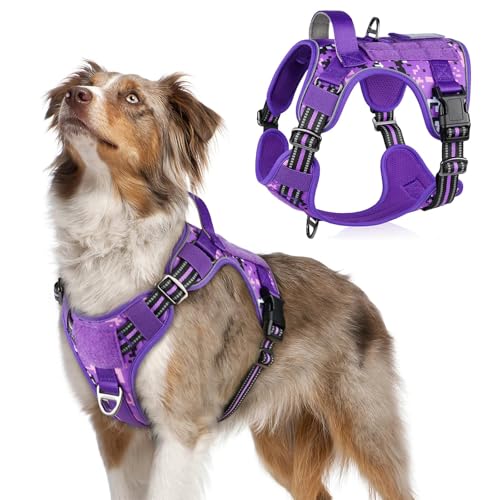 Tactical Dog Harness for Medium (Purple Camo / Medium)